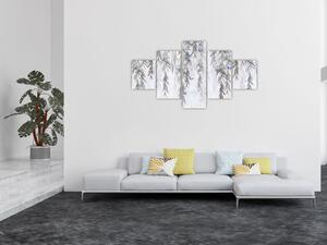 Obraz - Vrbové větvičky s motýly (125x70 cm)