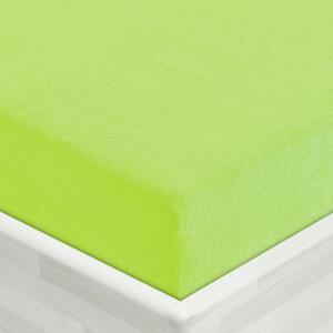 Froté napínací prostěradlo FR-019 Zářivě zelené 90 x 200 - výška 20 cm