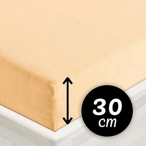 Froté napínací prostěradlo na vysokou matraci FR-004 Meruňkové 80 x 200 - výška 30 cm