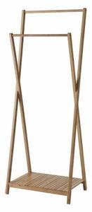 Bambusový věšák na oblečení Compactor Bamboo, dvojitý