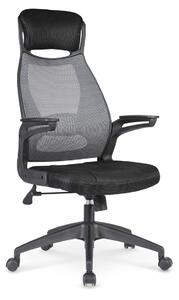 Otočná kancelářská židle s opěrkou hlavy Černá ATREUS