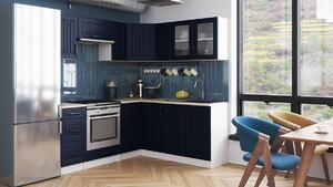 Rohová kuchyňská linka ROTIZA CHOCO - Marine blue