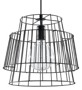 Závěsné svítidlo Gate, 1x černé drátěné stínítko