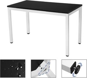SONGMICS Psací stůl kovový jednoduchý 120x60 cm černá-bílá