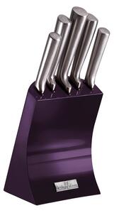 BERLINGERHAUS Sada nožů ve stojanu 6 ks nerez Royal Purple Metallic Line BH-2671