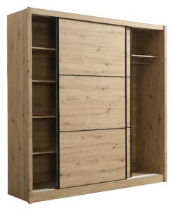 Šatní skříň s posuvnými dveřmi Debby 215 - dub artisan