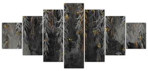 Obraz - Vrbové větvičky v černém pozadí (210x100 cm)