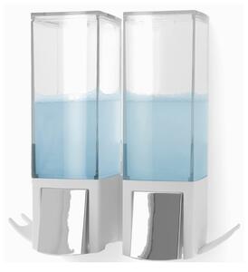 Dávkovač mýdla Compactor Edge, 2 x 500 ml, bílá