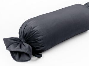 Biante Sametový polštář válec bonbon Velvet Premium SVP-004 Antracitově šedý 15x40 cm