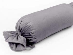 Biante Sametový polštář válec bonbon Velvet Premium SVP-013 Šedý 15x40 cm