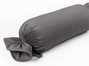 Biante Sametový polštář válec bonbon Velvet Premium SVP-017 Tmavě šedý 15x40 cm