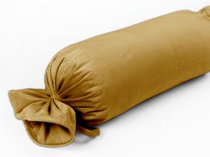 Biante Sametový polštář válec bonbon Velvet Premium SVP-009 Hořčicový 15x40 cm