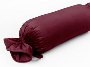 Biante Sametový polštář válec bonbon Velvet Premium SVP-010 Tmavě vínový 15x40 cm