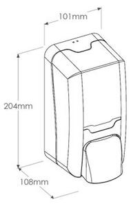 Dávkovač tekutého mýdla Merida Hygiene Control Mini, bílá