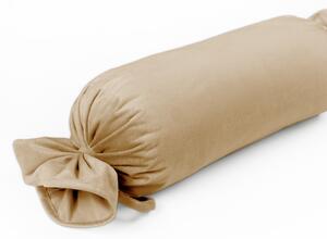 Biante Sametový polštář válec bonbon Velvet Premium SVP-006 Pískově béžový 15x40 cm