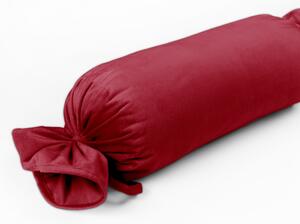 Biante Sametový polštář válec bonbon Velvet Premium SVP-007 Malinově červený 15x40 cm