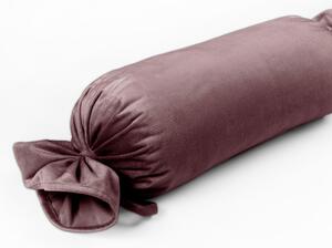 Biante Sametový polštář válec bonbon Velvet Premium SVP-019 Hnědofialový 15x40 cm