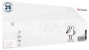 Sklenená magnetická tabuľa 300×120 cm PREMIUM SUPERWHITE , TSO300X120