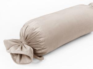 Biante Sametový polštář válec bonbon Velvet Premium SVP-020 Béžový 15x40 cm