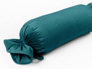 Biante Sametový polštář válec bonbon Velvet Premium SVP-025 Petrolejový 15x40 cm