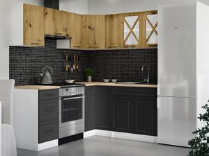 Rohová kuchyňská linka ASTRID 190x170cm - Dub artisan + grafit