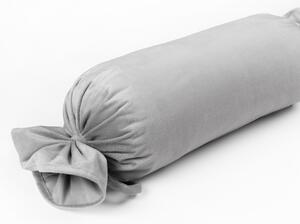 Biante Sametový polštář válec bonbon Velvet Premium SVP-027 Světle šedý 15x60 cm