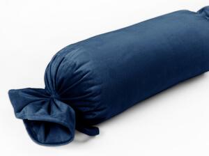 Biante Sametový polštář válec bonbon Velvet Premium SVP-029 Námořnická modrá 15x40 cm