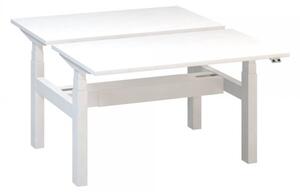 Stůl ProOffice Ergo Up DUO 120 cm, bílá podnož