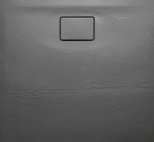 Sapho ACORA vanička z litého mramoru, čtverec 90x90x2, 7cm, šedá, dekor kámen AC022