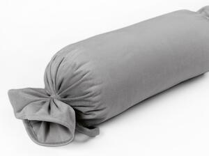 Biante Sametový polštář válec bonbon Velvet Premium SVP-039 Šedý 15x40 cm