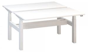 Stůl ProOffice Ergo Up DUO 140 cm, bílá podnož