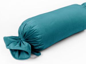 Biante Sametový polštář válec bonbon Velvet Premium SVP-035 Tyrkysově modrý 15x40 cm