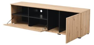 Televizní stolek Dustin - dub artisan/černá