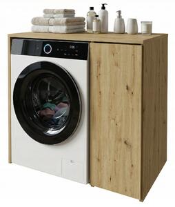 Skříňka nad pračku Perfektciecie černá dub artisan matná