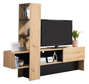 Moderní televizní stolek Timothea - dub artisan/černá