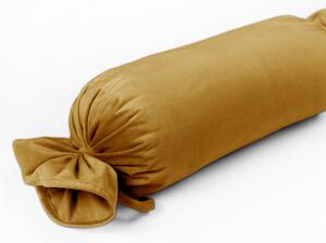 Biante Sametový polštář válec bonbon Velvet Premium SVP-047 Hořčicový 15x40 cm