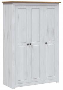 Šatní skříň se 3 dveřmi bílá 118x50x171,5 cm borovice Panama
