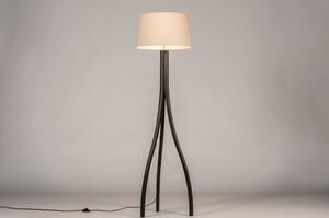 Stojací designová lampa Arbon Taupe and Black Wood (LMD)