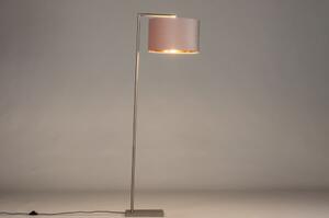Stojací designová lampa Pallas Pink Steel (Greyhound)