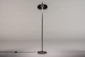 Stojací designová lampa Atomo Black and Satin Steel (LMD)