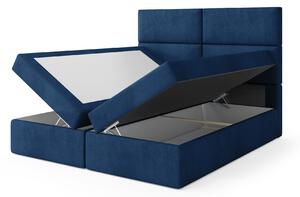 CONTEZZA Čalouněná postel AMIRA Boxsprings, béžový semiš Plocha spaní: 180 x 200 cm