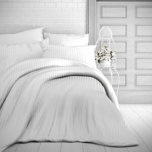 Hotelové povlečení atlas grádl 2mm proužek 140x200,70x90cm bílé - Hotelmütze - Tasche