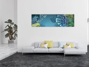 Obraz - Listy tropických rostlin (170x50 cm)
