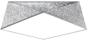 Stropní svítidlo Hexa, 1x šedé plastové stínítko, (bílý plast), (fi 45 cm)