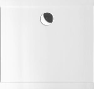 Polysan KARIA sprchová vanička z litého mramoru, obdélník 80x70x4cm, bílá 11091