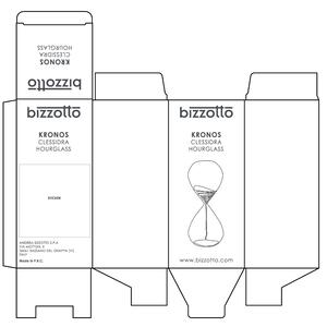 Transparentní skleněné stolní přesýpací hodiny Kronos Bizzotto 19,2 cm