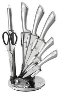 BERLINGERHAUS Sada nožů ve stojanu nerez 8 ks Crystal Collection BH-2041