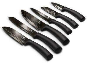 BERLINGERHAUS Sada nožů s nepřilnavým povrchem 6 ks Shiny Black Collection BH-2649