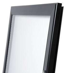 Menu vitrína s LED osvětlením 4 x A4, černá