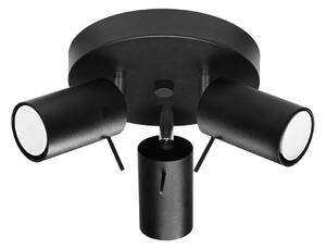 Stropní svítidlo Ring, 3x černé kovové stínítko, (možnost polohování)